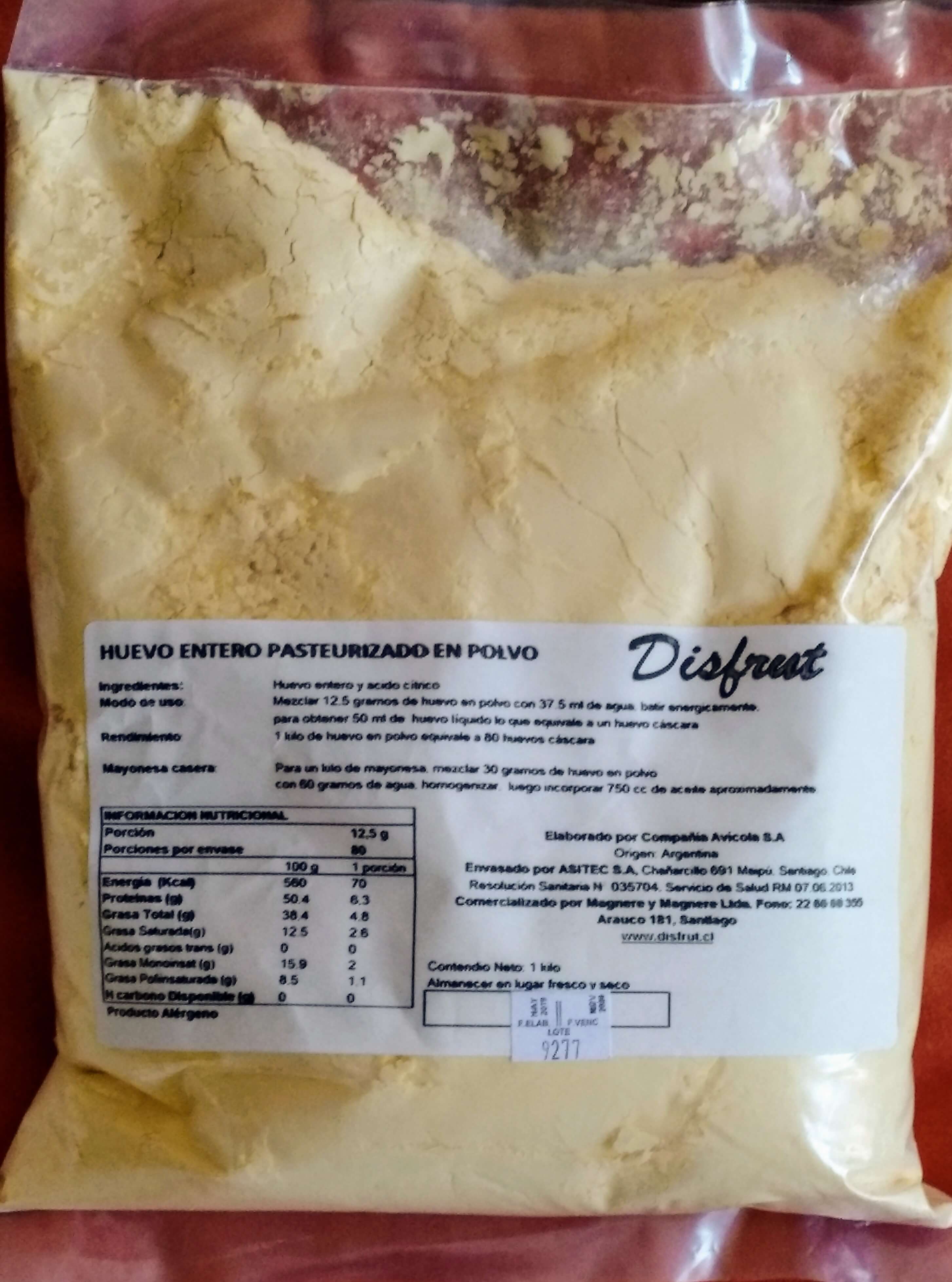 Bolsa de Huevo en Polvo Disfrut